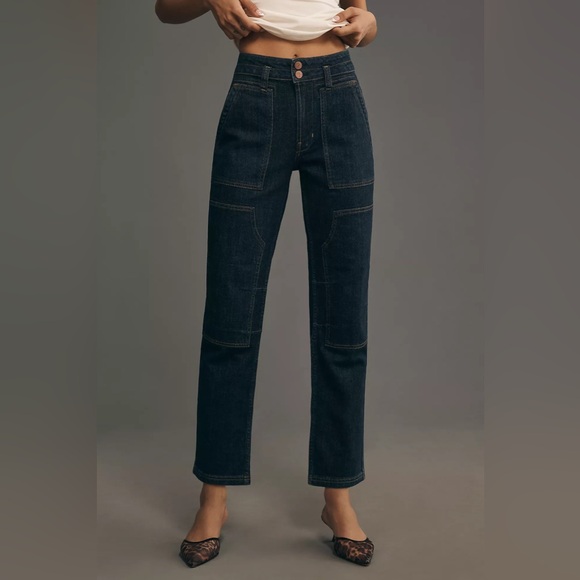 Pilcro Anthropologie The Wanderer Mid Rise Relaxed Leg Jeans Size 26 - Picture 1 of 11